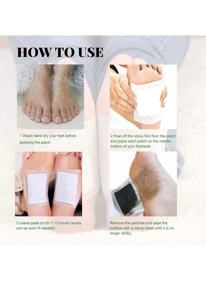 10 قطع من لصقات القدم للتطهير والتخلص من السموم لصقات القدم للتطهير العميق لصقات القدم للتخلص من السموم لتخفيف التوتر وتحسين النوم وتعزيز التمثيل الغذائي وتخفيف آلام العضلات وتحسين الدورة الدموية سهلة الاستخدام ومناسبة للرجال والنساء وكبار السن والأطفال - Image 5